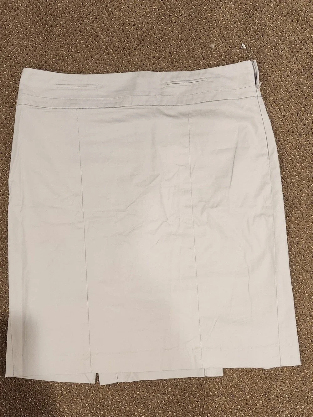 LOFT Cream Pencil Skirt with Front Slit